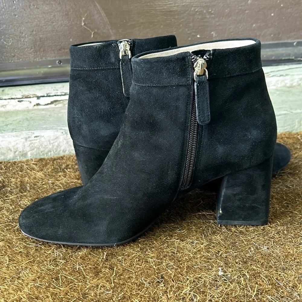 Kate Spade Adalyn Ankle Boots Black Suede Size 9 Booties Fall Boots